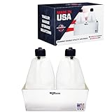 Pit Posse PP3344 Double Utility Fuel Jug Holder Storage Rack Shelf - Holds Two 5-Gallon Jugs - Made in USA - Anti-Rusting Aluminum - Shop Garage Enclosed Race Trailer Car Automotive Accessories