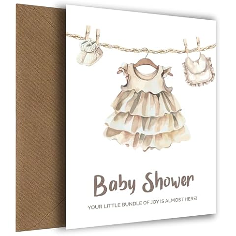 Hey Chimp Girl Baby Shower Keepsake Card Cover