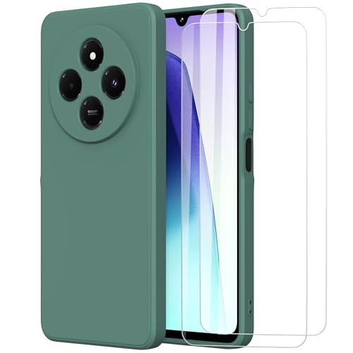 Los 8 mejores móviles por menos de 100 euros en 2025 17 MOONESS Funda para Xiaomi Redmi 14C / Redmi A4 4G (6.88') con 2 Pack Protector Pantalla,Ultrafino Suave Silicona Gel TPU Shockproof Carcasa Case Cover - Verde Oscuro