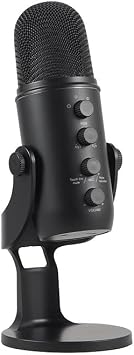 USB Microphone Live Broadcast Equipment Microphone Conference Karaoke Artifact Capacitor Gaming Computer Mobile Phone Universal Silver
