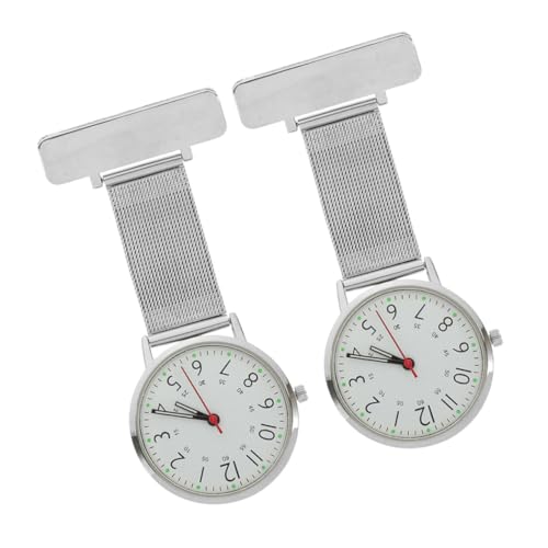 PartyKindom 2個ナース掛け時計 クリップオン式 メタル製シンプルデ 看護