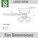 Hunter 52 inch Indoor Ceiling Fan with LED Lights - White Ceiling Fan with Pull Chain, For Bedroom, Living Room, or Kitchen, Low Profile Flush Mount, No Remote, 5 Blades - Builder 53326, Snow White