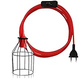 lampe roter schirm ☞ Aus hochwertigen Eisenwerkstoffen, rostet nicht, lange Lebensdauer