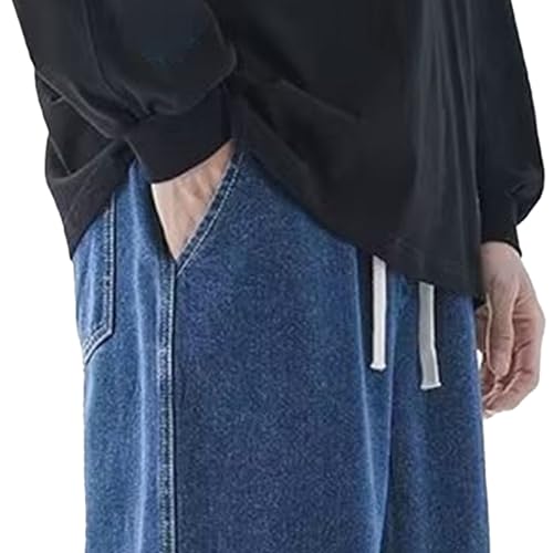 Men's Casual Loose Fit Baggy Denim Pants Oversize Streetwear Summer Jeans Straight Leg Wide Leg Hip Hop Jeans2