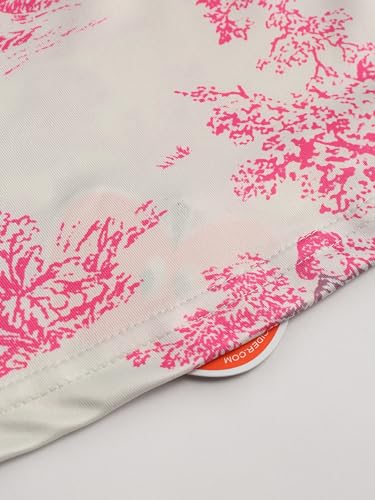 CIDER Women A-Line Mini Dresses Square Neck Ruched Floral Fit and Flare Casual Summer Semi Formal Dress4