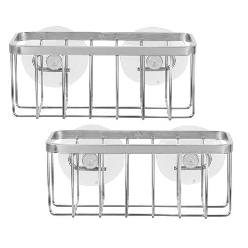 Gatuida 2piezas Escurridor de Cocina Portaesponjas con Ventosa de Acero Inoxidable Organizador para Fregadero Cocina para Limpieza y Secado de Esponjas Bandeja para Fregaderos