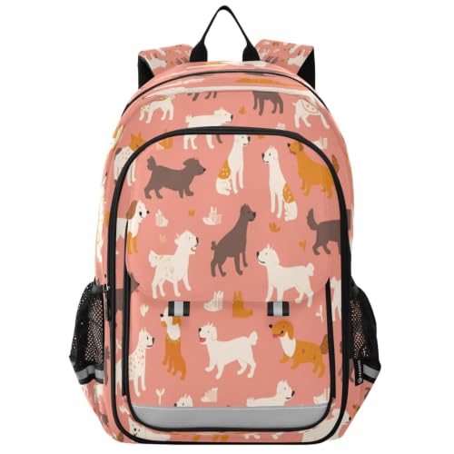 Sac à dos scolaire chiens dessin animé mignon enfant ado voyage