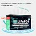 12V 8Ah Lifepo4 Batterie, Wiederaufladbare Lithium Batterie für Tiefentladung mit bis zu über 3000 Ladezyklen, integriertes 10A BMS, Verwendung für Solar/Windenergie, Beleuchtung, Fischfinder