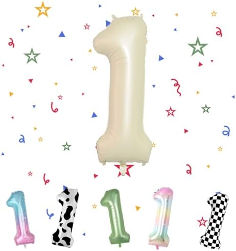 Number 5 Balloon, Cream Number Balloon, 40" Beige Balloons Number, 5th Birthday Balloon, Number 5 Nude Neutral Digital Balloons for 5th Birthday Decorations Baby Shower Boho Theme Party Supplies