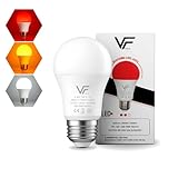VERLSA Bombilla Led 3 Tonalidades - E27-7w - Luz Roja Nocturna Melatonina 625nm, Ámbar 1600k y Blanca 4000k - 0% Luz Azul - Bombilla Roja Flicker Free - Relajante, Regalo Para Bebé/Lactancia y Adultos
