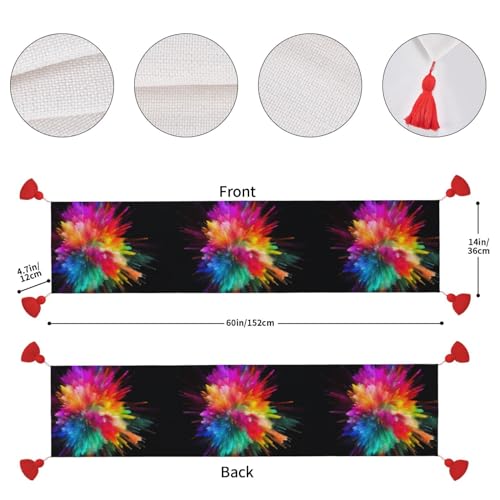 Chemin de table rustique pour raviver une table terne avec style et pompons - 5
