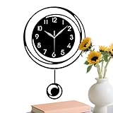 Générique Orologio da parete moderno – Design cavo in acrilico con numeri chiari ed estetici – Orologio decorativo per soggiorno, camera da , cucina, bagno, casa fattoria regalo casa