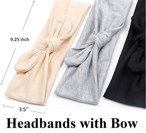 Tobeffect Bow Headbands For Women Non Slip 3.5'' Wide Knotted Headband Hair Bands With Bows Rabbit Ears Womens Turban Headbands Headwraps Girls Strechy Cute Hair Accessories… #TOP3