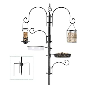 Urban Deco Vogelfütterungsstation Kit Wildvogelfutter Spender Hängeset Multi Feeder zum Aufhängen mit Metall Suet Fütterungsstation Vogelbad um Wildvögel anzulocken