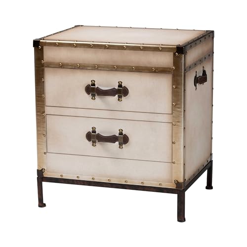 Baxton Studio Laura 2-Drawer Trunk