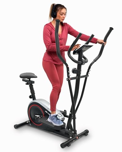 SKY LAND Elliptical Cross Trainer | 8-Level Mag Resistance | FitShow App | LED Monitor | Sleek & Modern Design | Whisper-Quiet Operation | Portable & Space-Saving Exercise Bike For Home EM-1572
