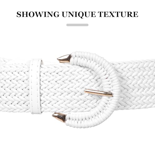 Braided Stretch Belt: Women Elastic Woven Waist Belt With Braided Design - Adjustable Stretchy Cinch Waistband For Dresses Boho Style Fashion Accessory3