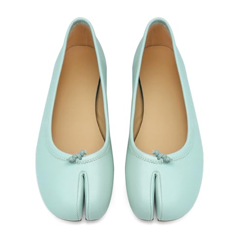 Image of VBDB Tabi Ballet Flats Shoes for Women Rounde Toe Wide Width Split Toe Low Heel Comfortable Flats Shoes