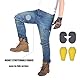 oFzimTo Motorradhose Herren mit Protektoren, Motorrad Jeans Herren, Klassisch Motorrad Hosen Herren, für Winter und Sommer Geeignet (Blue,XXL)