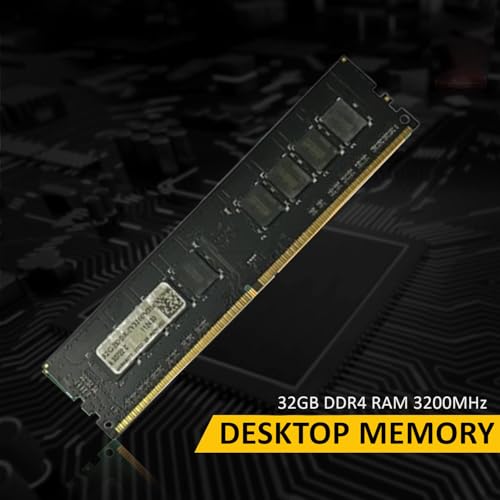 Image of PremiumAV 32GB DDR4 3200MHz Black RAM for Desktop - High-Speed 288-Pin DIMM Module for Gaming PC, Workstation & Multitasking - Low Voltage 1.2V, Plug & Play, Intel AMD Compatible