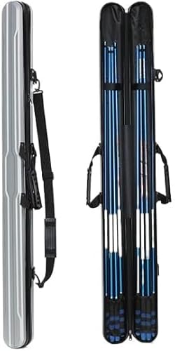 KryZaro 銀色携帯式防水釣り竿ケース(多機能釣具バッグ 127×14×13cm) 大容量・軽量・ハンドル/ショルダーストラップ付き 釣り愛好者向け ?外釣り用