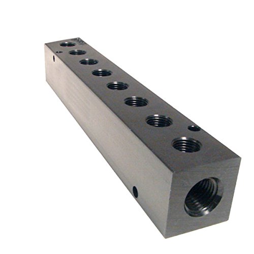 Pneumadyne M10-125-8, Inline Manifold, 8-Station, 1/4 NPT Input, 1/8 NPT Output