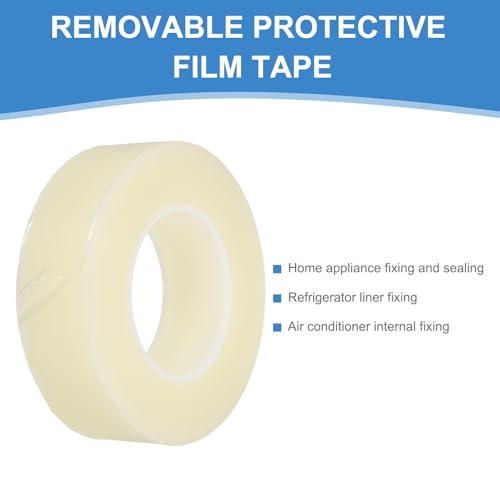 Image of PATIKIL Removable Protective Film Tape, 1.6 Inch x 656 ft PE Surface Protective Scratch Film Tape Roll for Furniture Electrical Appliances Plastic Hardware High Stickiness, Clear
