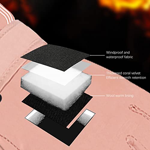 BTSEURY Luvas de esqui impermeáveis quentes para o inverno, luvas de esqui, luvas grossas de inverno