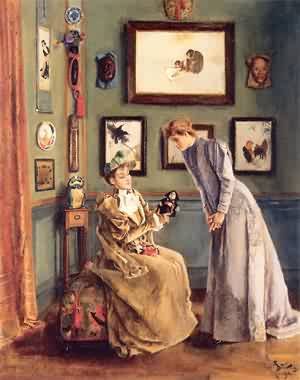 Peinture à l'huile reproduction de tableau classique | Décoration murale élégante