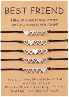 Cheerslife 2/3/4/5 Pcs Best Friend Bracelet Long Distance Matching Handmade Lanyard Friendship BFF Bracelets Jewelry Suitable Gift for Women Men Girls Boys Daughters Sisters Birthday