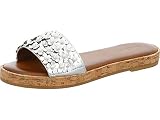 Inuovo Pantolette Größe 37 EU Silber (Silber)