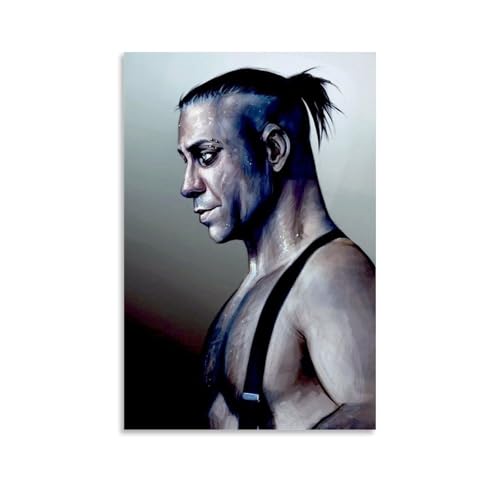 HAUNGDEJIN Póster de Till LindemannStar, póster de personajes de hip hop, arte de atleta, pintura en lienzo, pintura al óleo, estilo sin marco, 50 x 75 cm