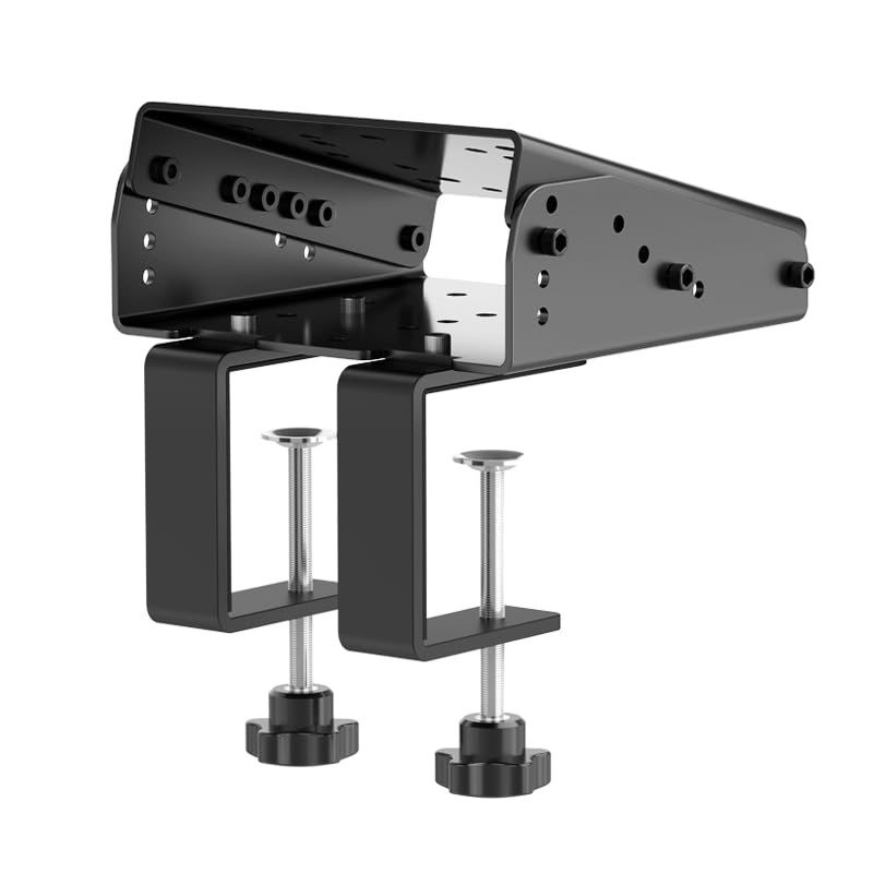 PXN Z9 Steering Wheel Desk Clamp, Adjustable Metal Sim Racing Wheel Mount, Desk & Racing Wheel Stand, Dual Lock, Aluminum Alloy, Compatible with VD4/VD6/VD10, R5/R9/R16/R21, CSL/DD1/DD2, G29/G923
