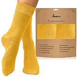 lampox Bambussocken Socken für Damen und Herren (6er Set) - superweich und atmungsaktiv, gegen Schwitzen… (Gelb, 39-42)