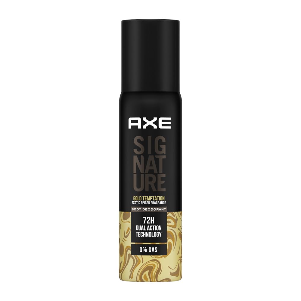 Axe Signature Gold Temptation Body Deodorant |Exotic Spiced Fragrance |0% Gas |122ML-picture-52