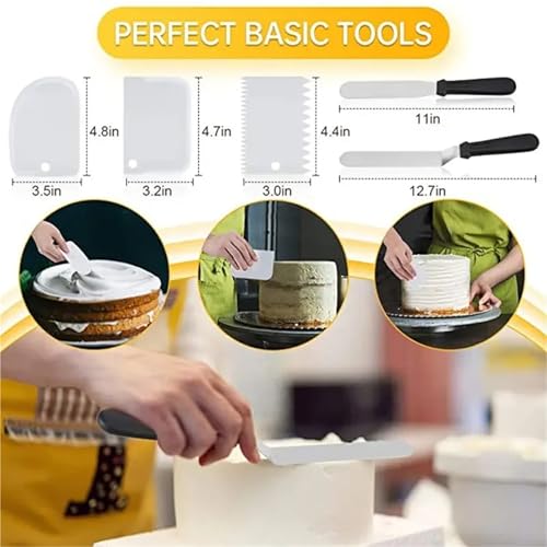 85-Piece Cake Decoration Set: Premium Baking Tools with Piping Nozzles & Rotating Turntable for Creative Baking - Image 5