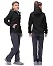 33,000ft Softshelljacke Damen Wasserdichte Atmungsaktive Warme Winterjacke Fleece Übergangsjacke Winddichte Funktionsjacke mit Kapuze Schwarz L