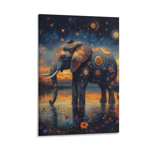 Peintures sur toile éléphant décoration maison haut de gamme 40x60