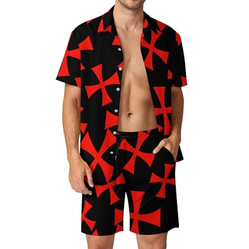 Camisa con botones Knights Templar y pantalones cortos para tus días de verano y terrazas