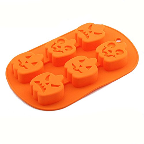 Fantasyday Halloween Pumpkin Chocolate Wafer Mold Silicone Molds For Halloween Chocolate, Muffin Cups, Ice Cube, Soap, Wafer, Cake, Bread, Tart, Pie, Flan, Pudding, Candy, Jello Shot And More #2 #TOP5