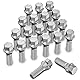 20 Stück MIKKUPPA Radschrauben Radbolzen M12x1,5 - Schaftlänge: 26mm,Kegelbund 60°, Schlüsselweite :17mm (Chrome Silber)