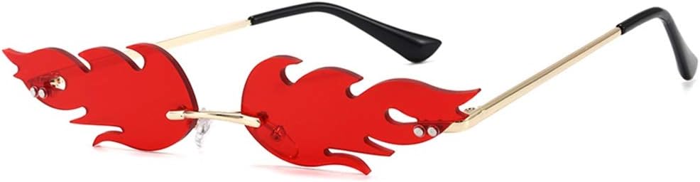 Jinjiang Flame Sunglasses Polarized Rimless Unisex Sunglasses UV Protection Sunglasses