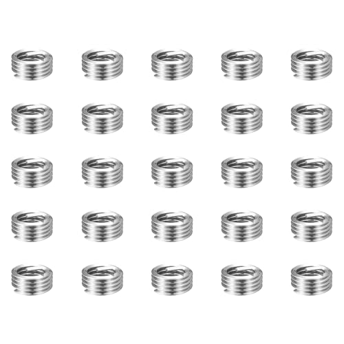 Image of sourcing map 100pcs Wire Thread Repair Inserts M5 x 0.8 x 1D (5mm)