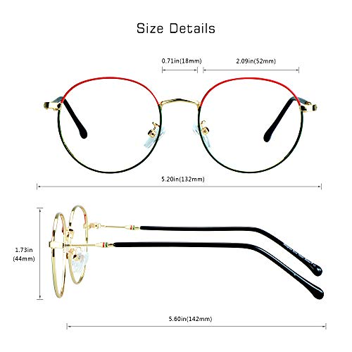 Image of VisionGlobal Blue Light Blocking Glasses for Women Men, Computer Reading, TV Glasses, Stylish Oval Frame