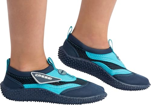 Cressi Coral Jr - Kinder Badeschuhe für Pool und Strand, Mehrfarbig (Blau/Hellblau), 33 EU