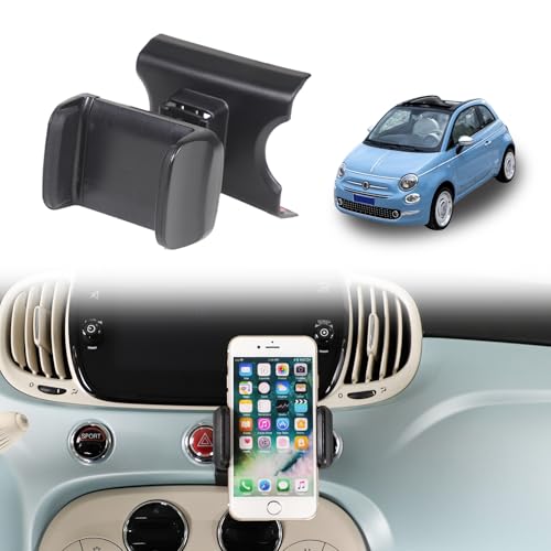 METYOUCAR Soporte de teléfono fijo giratorio para Fiat 500 2016-2024, apto para iPhone, Android y smartphones universales (estilo clip/A)