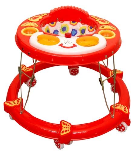Ephemeral Musical Baby Activity Cat Face Foldable Baby Walker for Kids with Music and Light Age 6 Month+