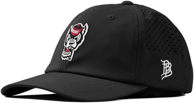 Branded Bills Officially Licensed x North Carolina State Wolfpack Performance Dad Hat Collection NC State Team Logo PVC