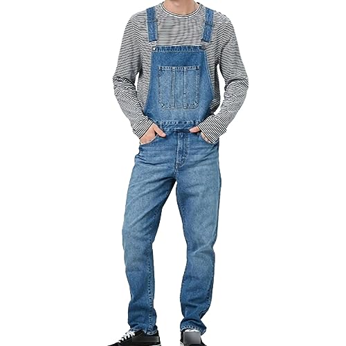 Salopette denim loose fit homme idéale pour le bricolage au jardin
