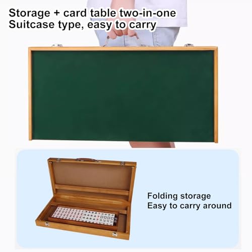Mesa Plegable Mahjong Set con Fichas y Domino miniatura 3